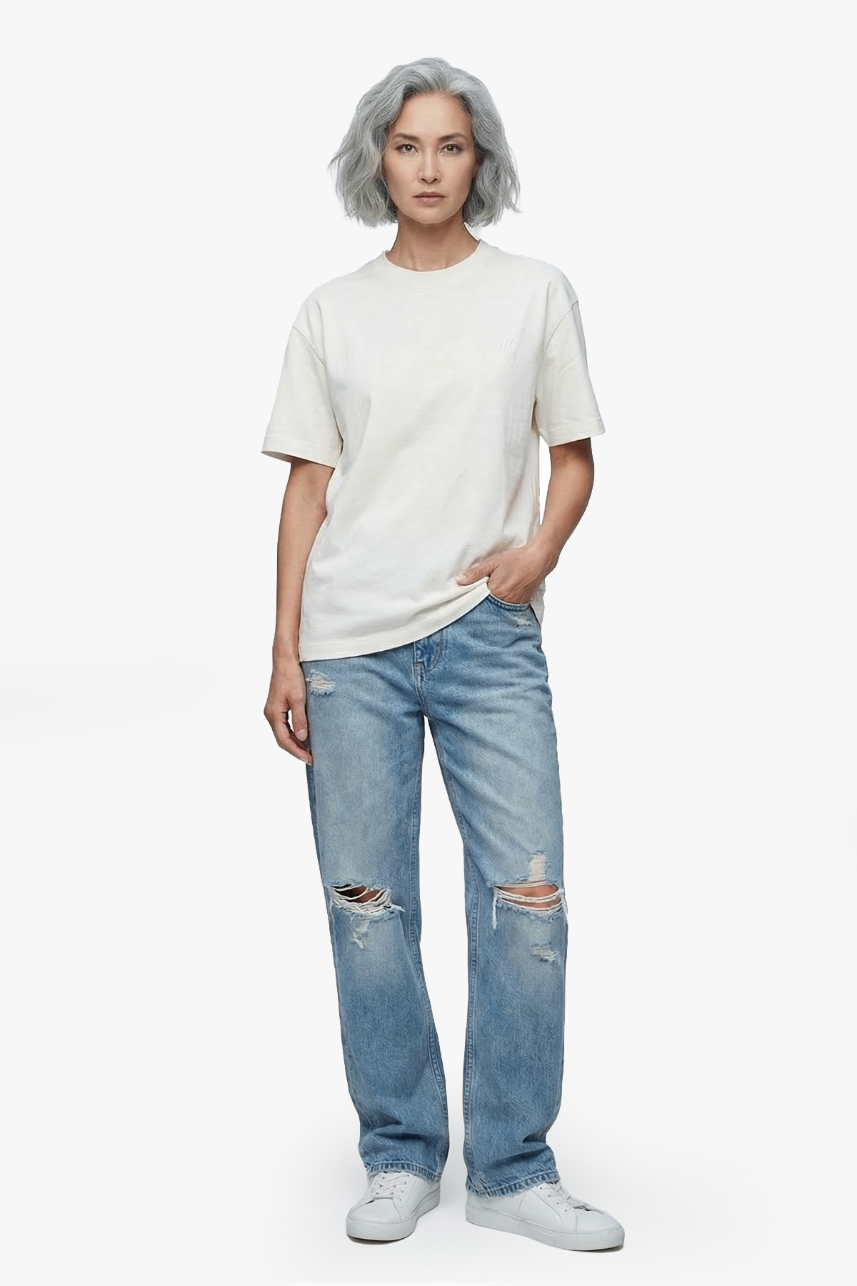 REAL AGE OVERSIZED T-SHIRT - WHITE