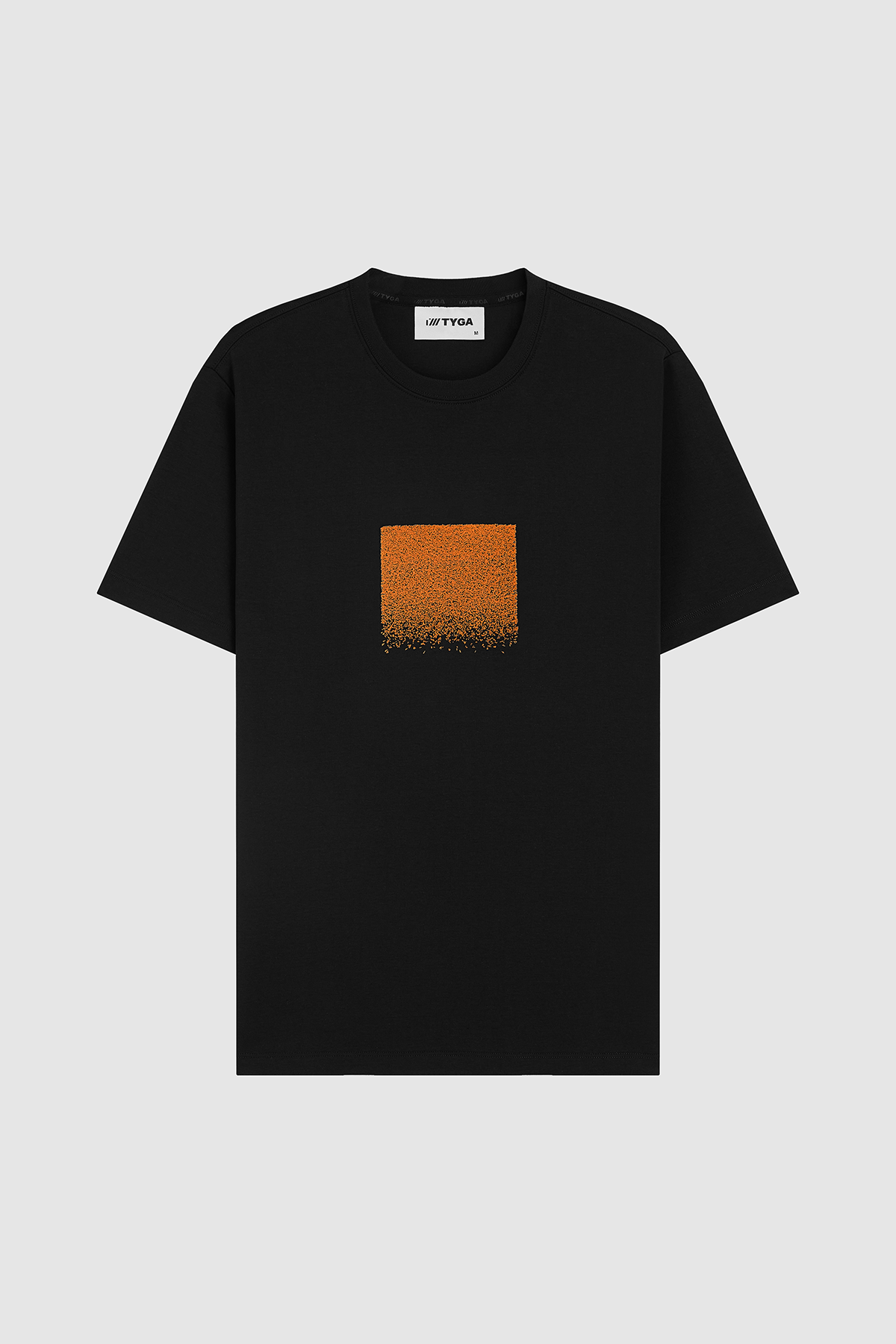 DRIZZLE EMBROIDERY T-SHIRT - BLACK