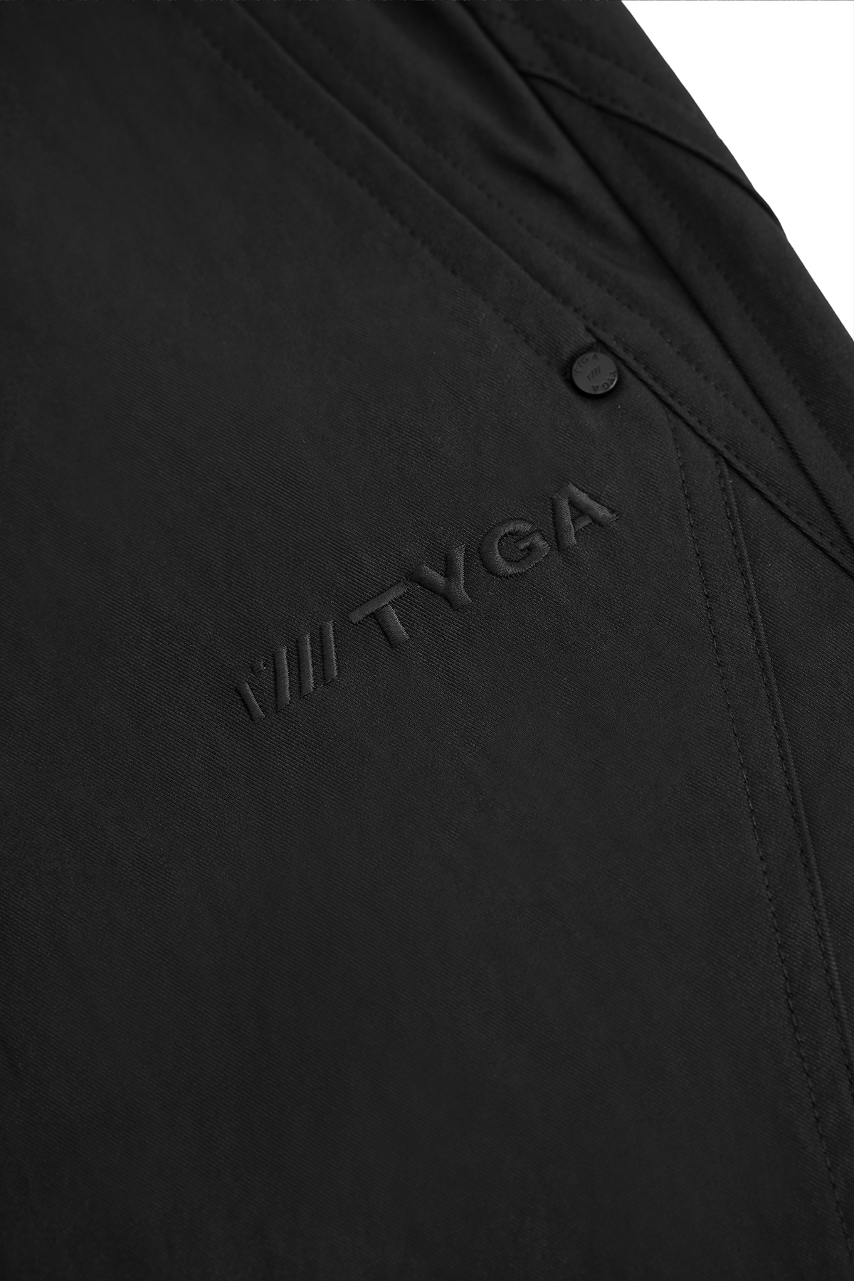 RELAXED TYGA NYLON PANTS - BLACK