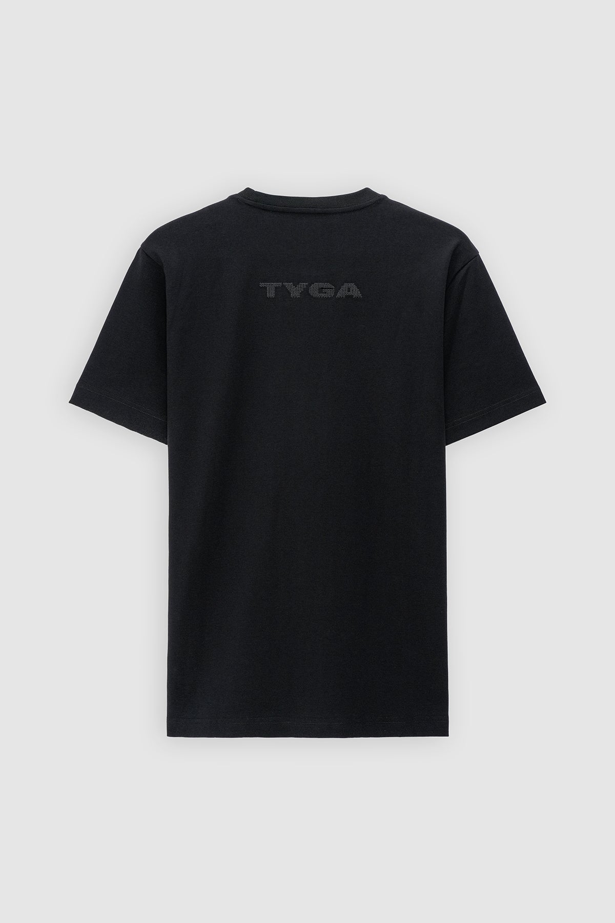 CROSS EMBROIDERY T-SHIRT - BLACK