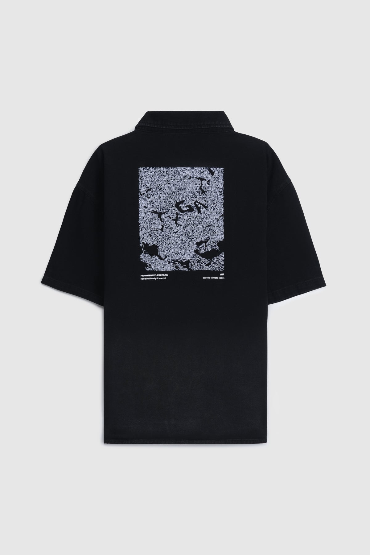 RIPPLE WASHED SHIRT - BLACK