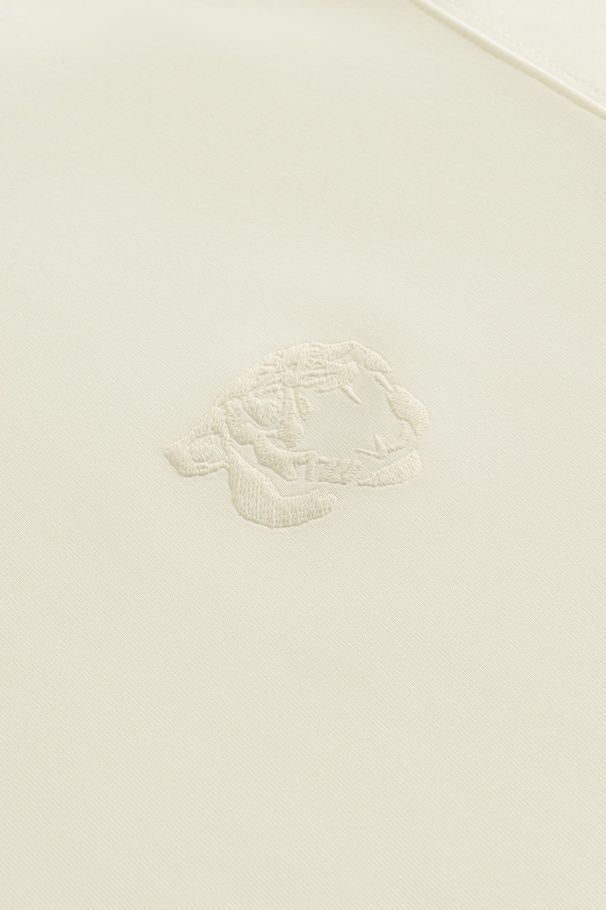 TIGER EMBROIDERY COTTON HOODIE - WHITE