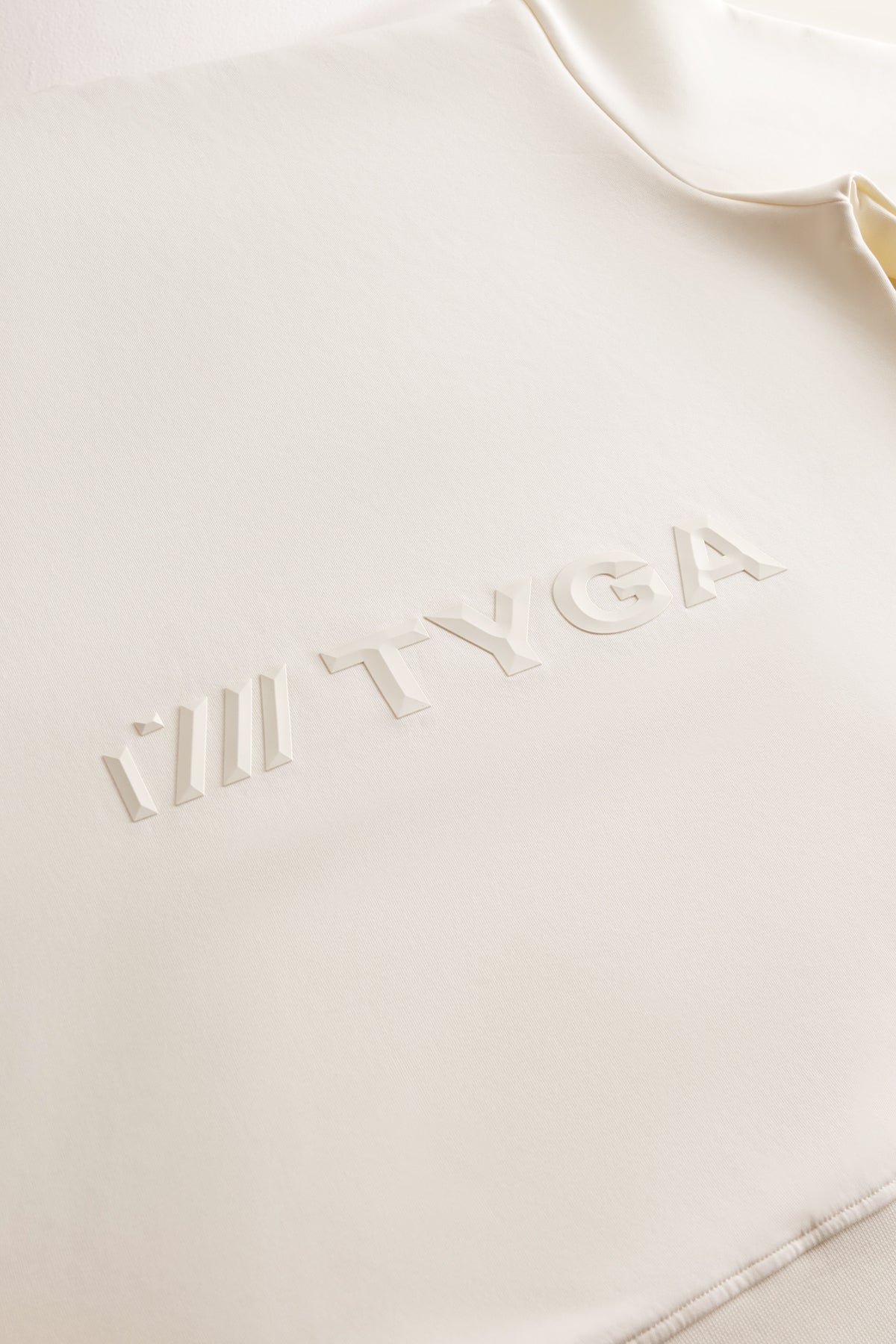 TYGA ICON EMBROIDERY COTTON HOODIE - BEIGE