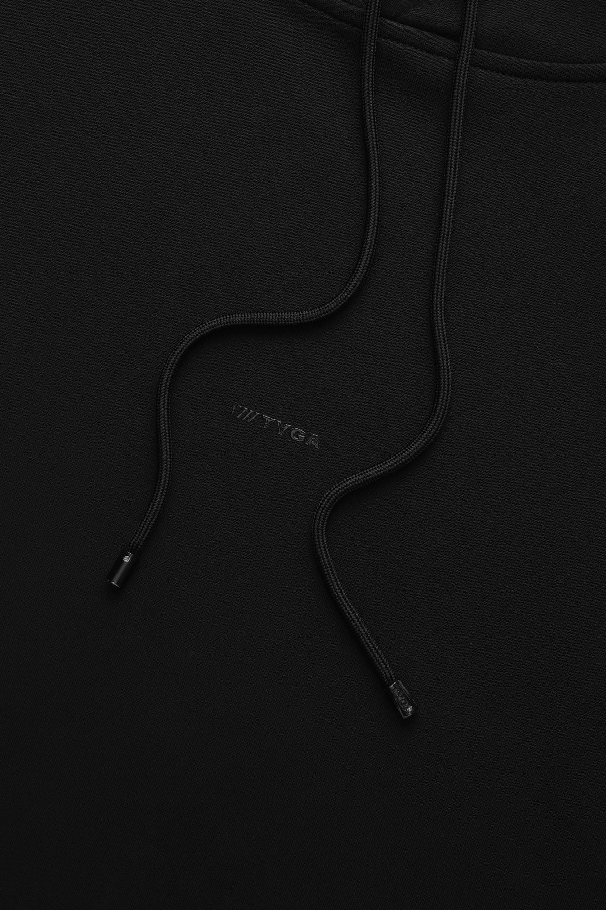 TYGA RUBBER HOODIE - BLACK