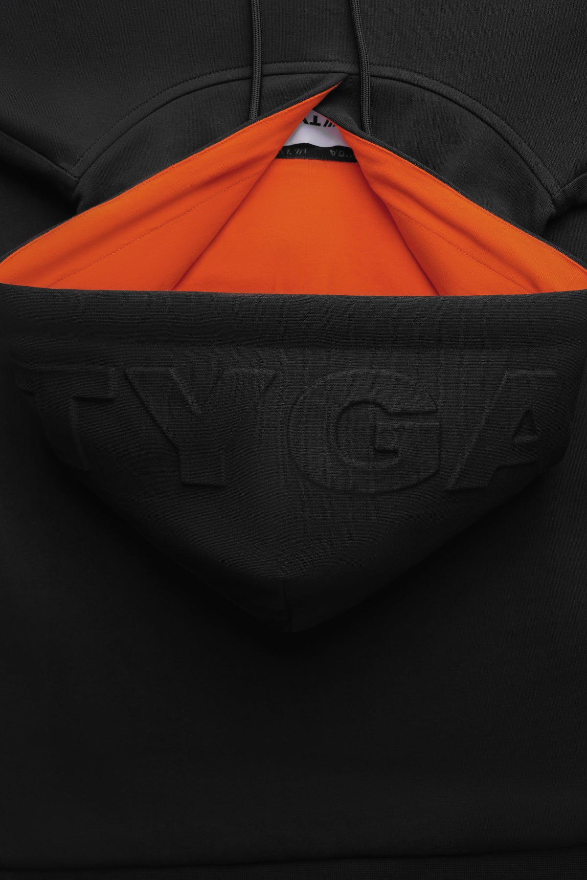 TYGA RUBBER HOODIE - BLACK