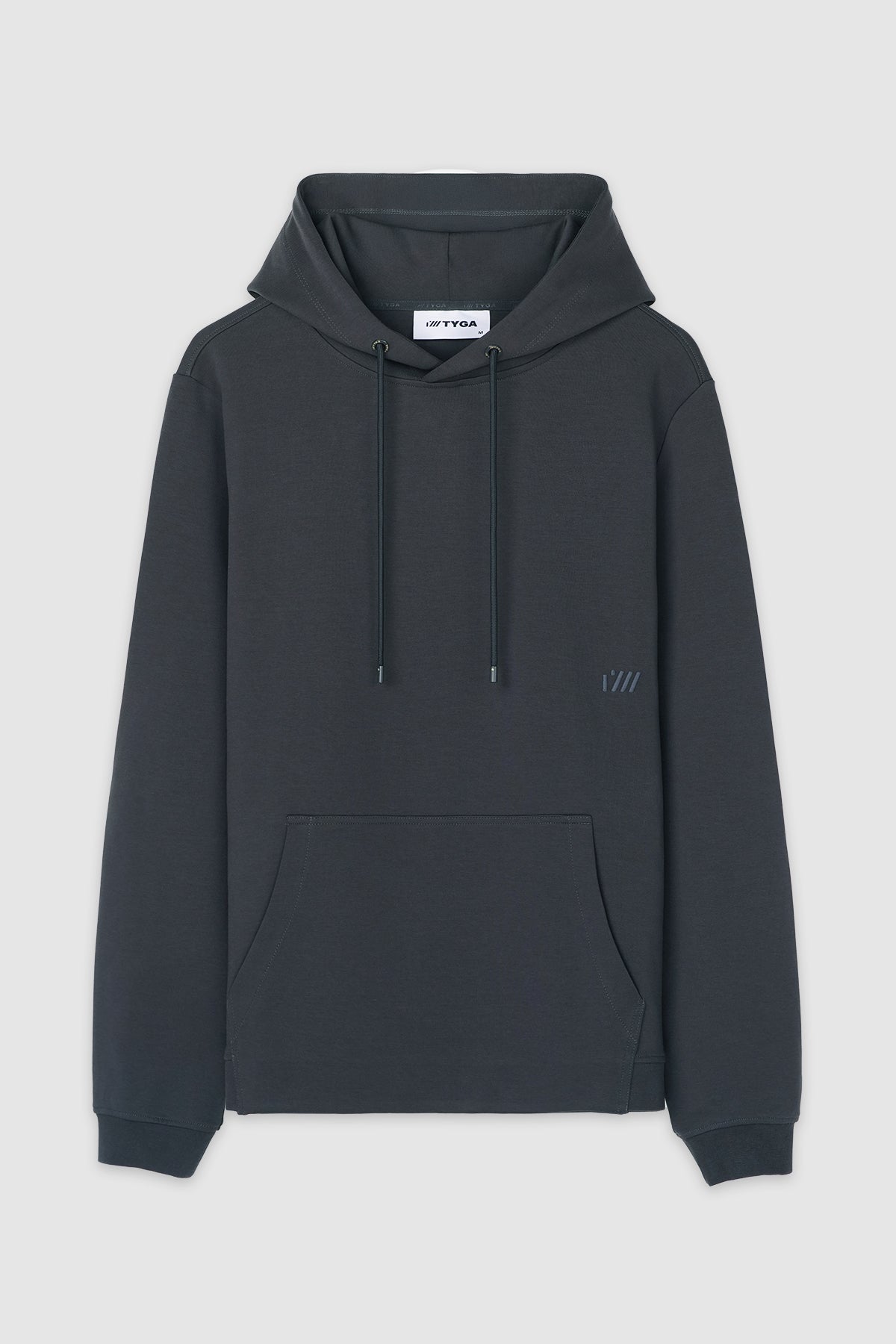 TYGA ICON EMBROIDERY COTTON HOODIE - GRAY
