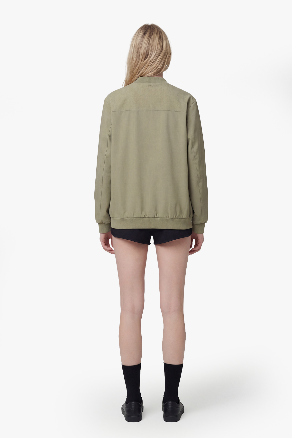 TYGA EMBROIDERY NYLON JACKET - DRAB GREEN