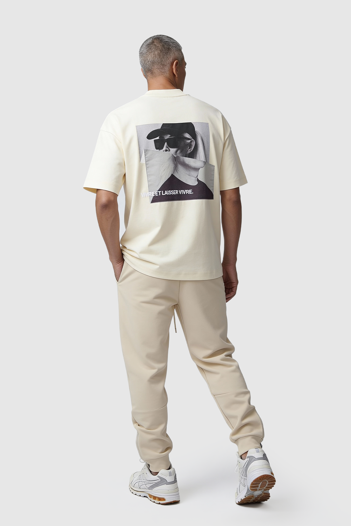 BEYOND THE LINES T-SHIRT - BEIGE