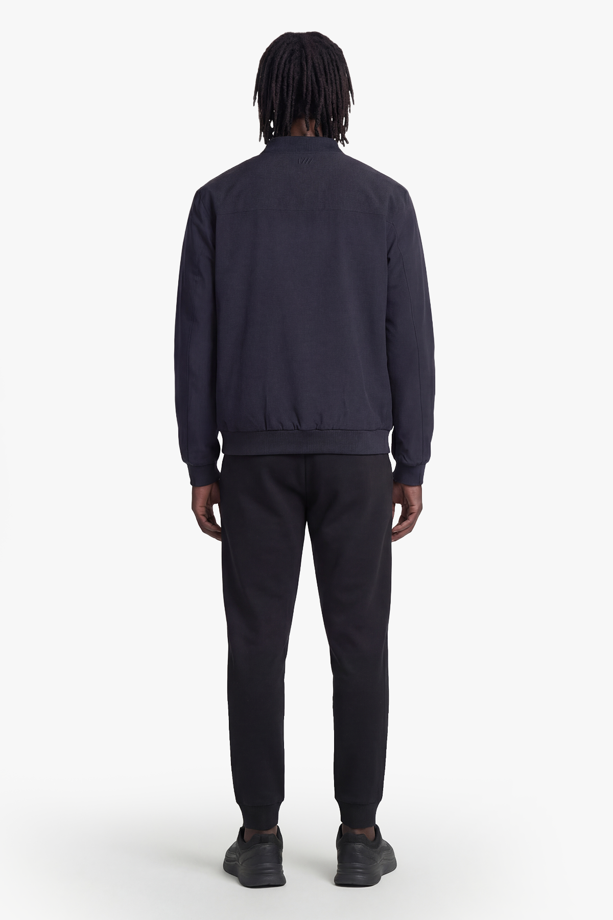 TYGA EMBROIDERY NYLON JACKET - DUSTY BLUE