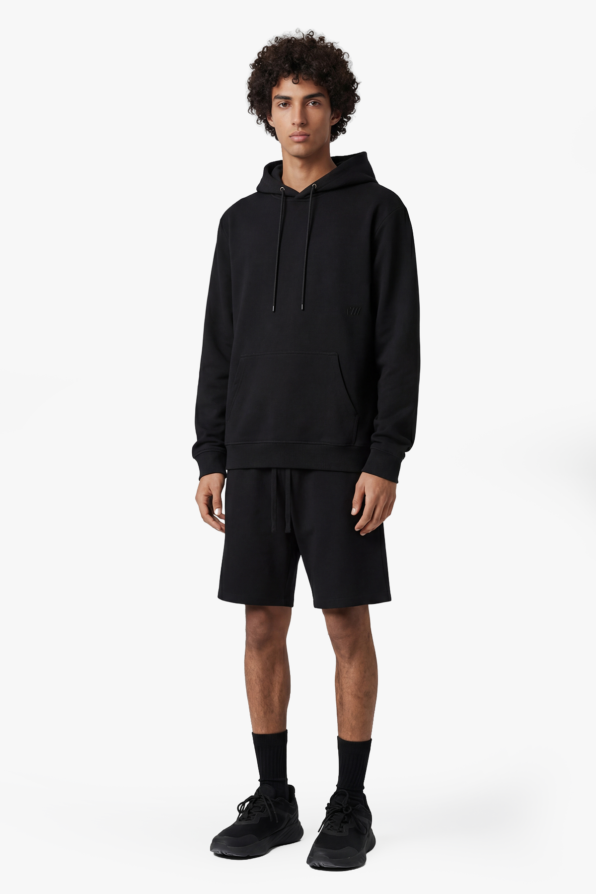 TYGA ICON EMBROIDERY COTTON HOODIE - BLACK