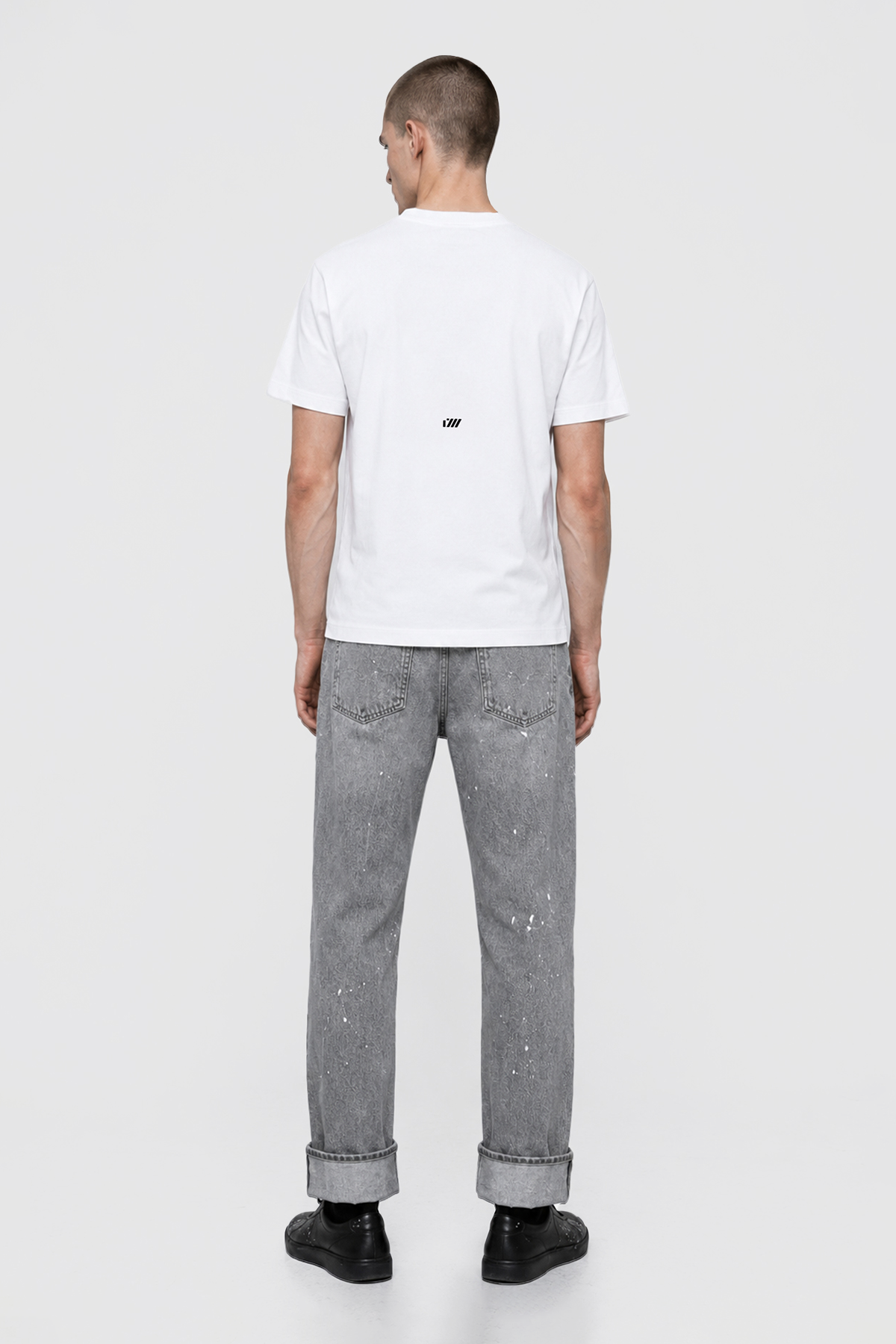RAINDROP COTTON T-SHIRT - WHITE