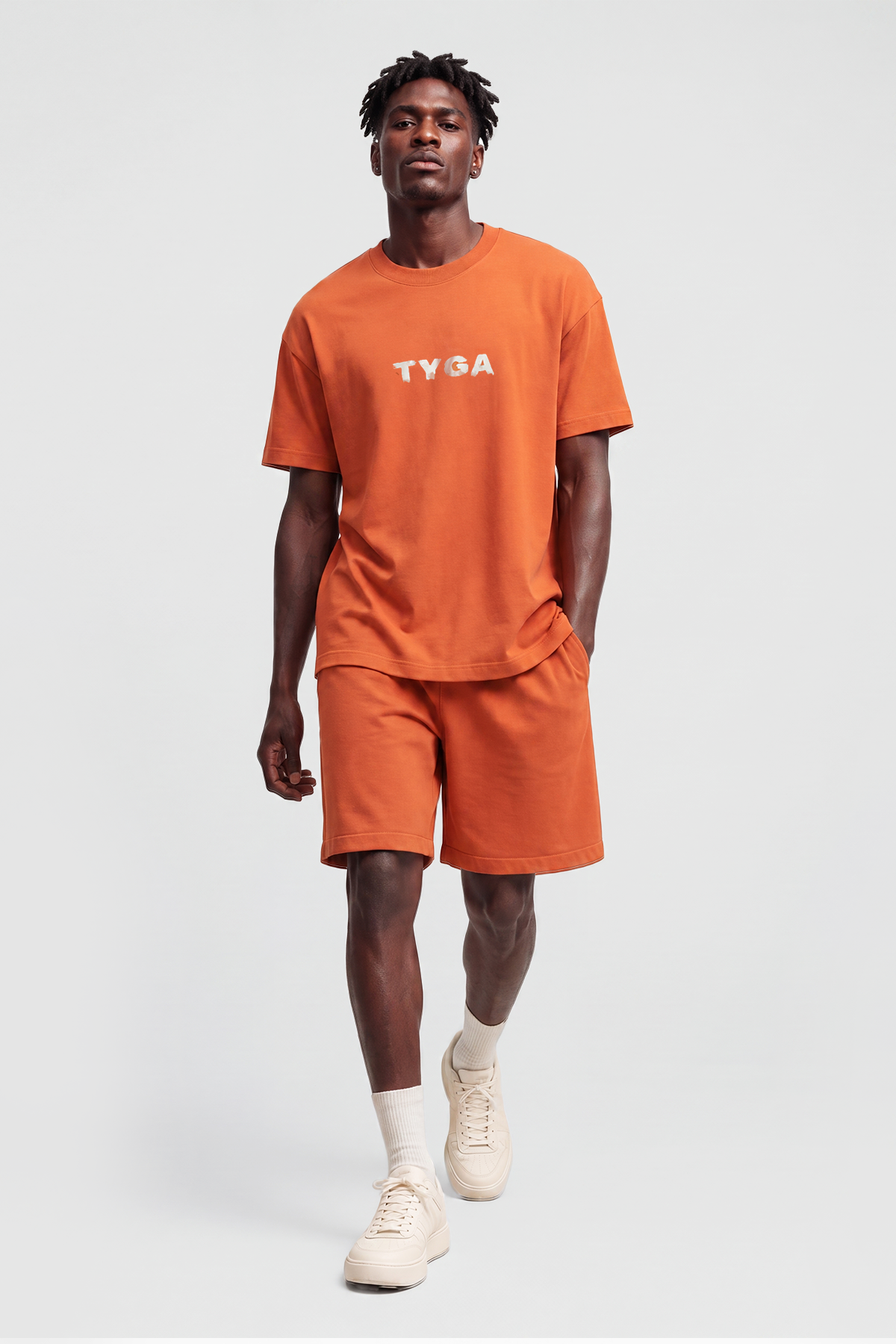 TYGA DRENCHED T-SHIRT - ORANGE