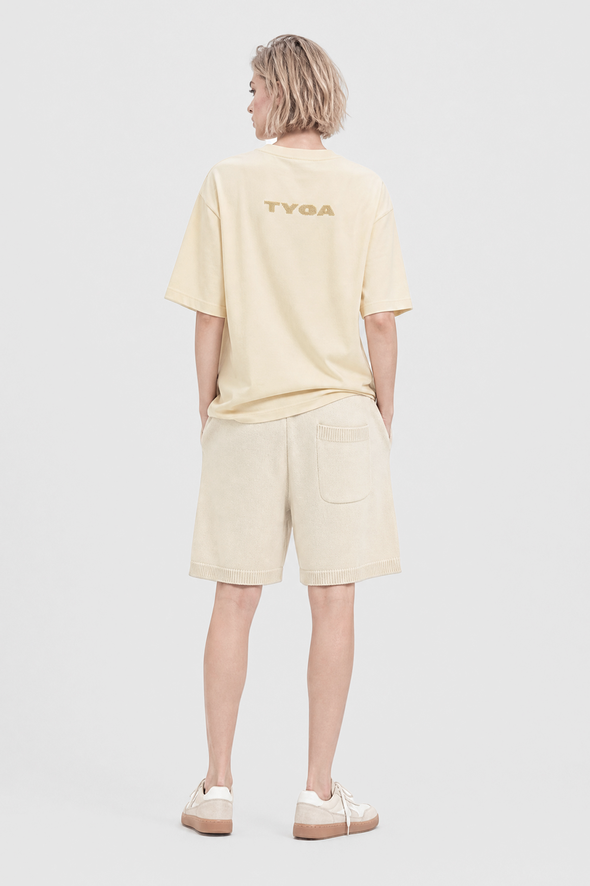 TYGA KNIT SHORTS - BEIGE