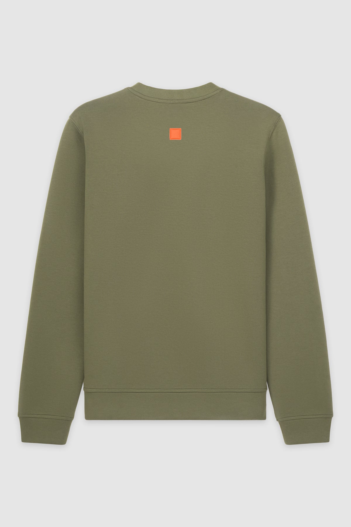 TYGA EMBROIDERY ROUND NECK SWEATER - DRAB GREEN
