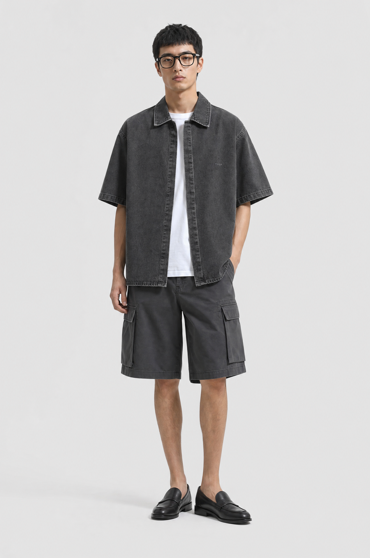 KERUPUK DENIM OVERSHIRT - GRAY