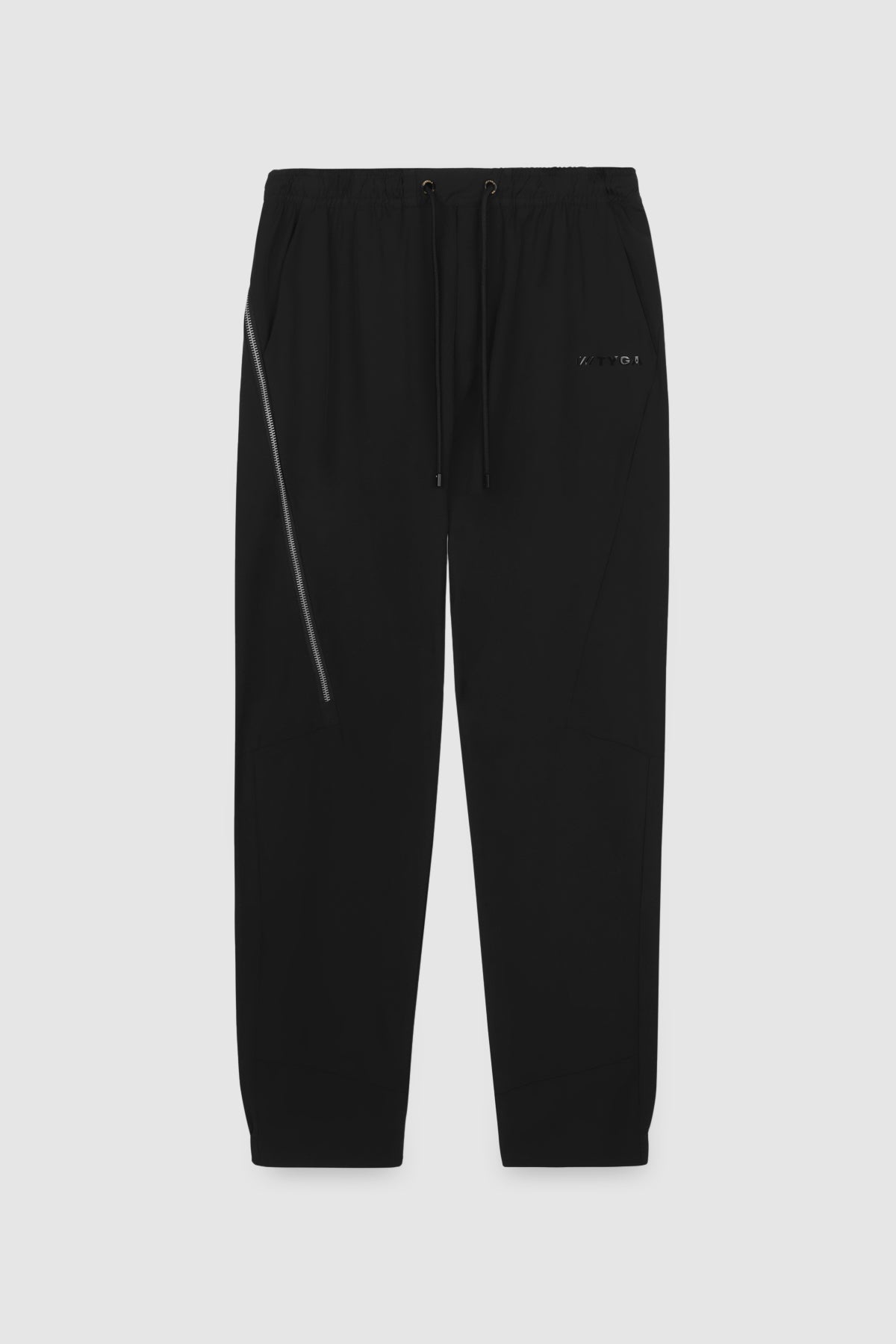 TYGA RUBBER NYLON TRACK PANTS - BLACK