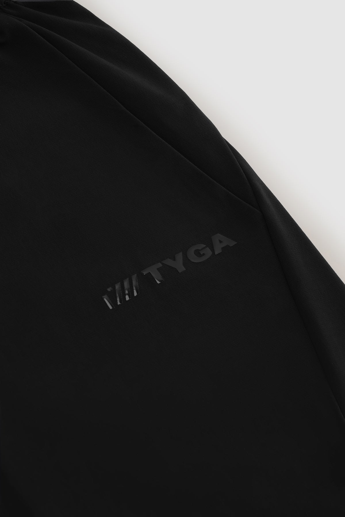 TYGA RUBBER NYLON TRACK PANTS - BLACK