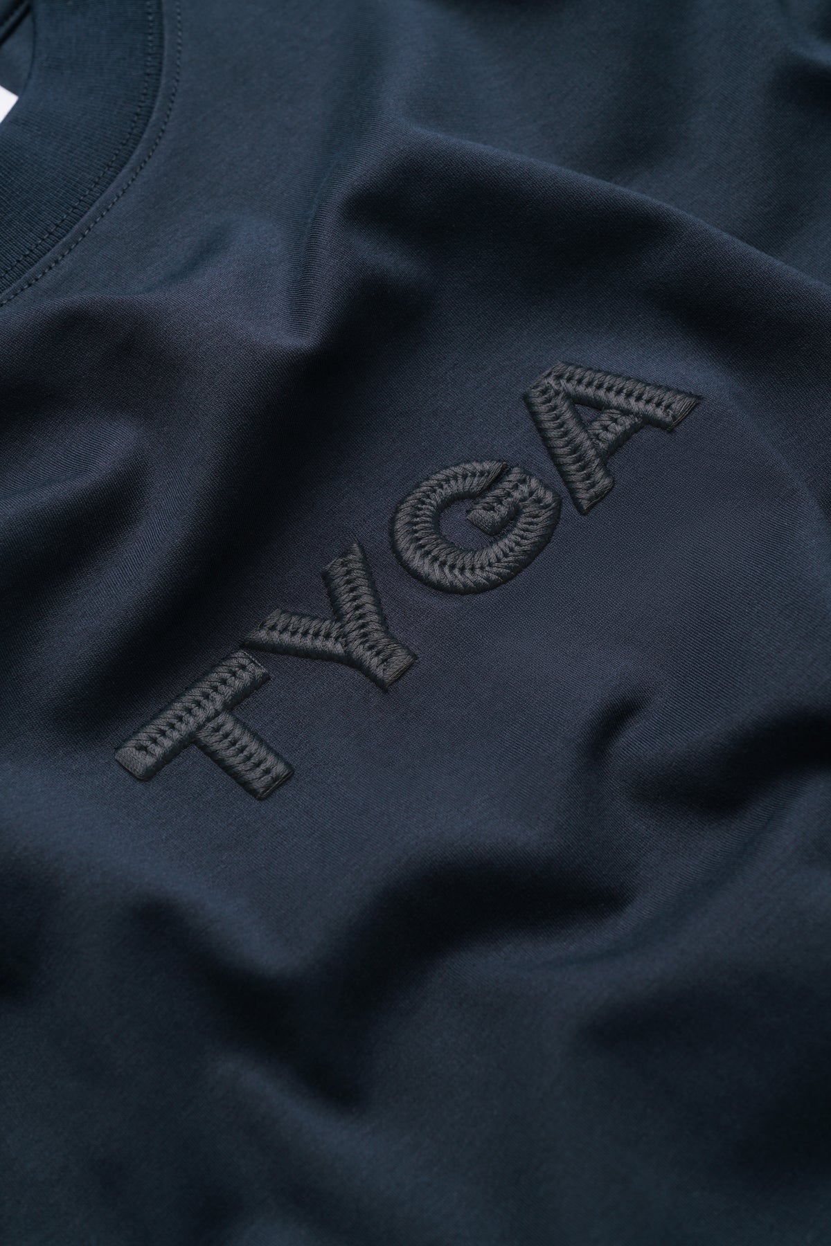 STITCHED SQUARE OVERSIZED T-SHIRT - NAVY