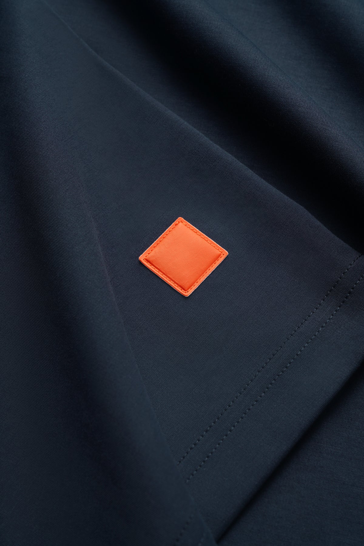 STITCHED SQUARE OVERSIZED T-SHIRT - NAVY