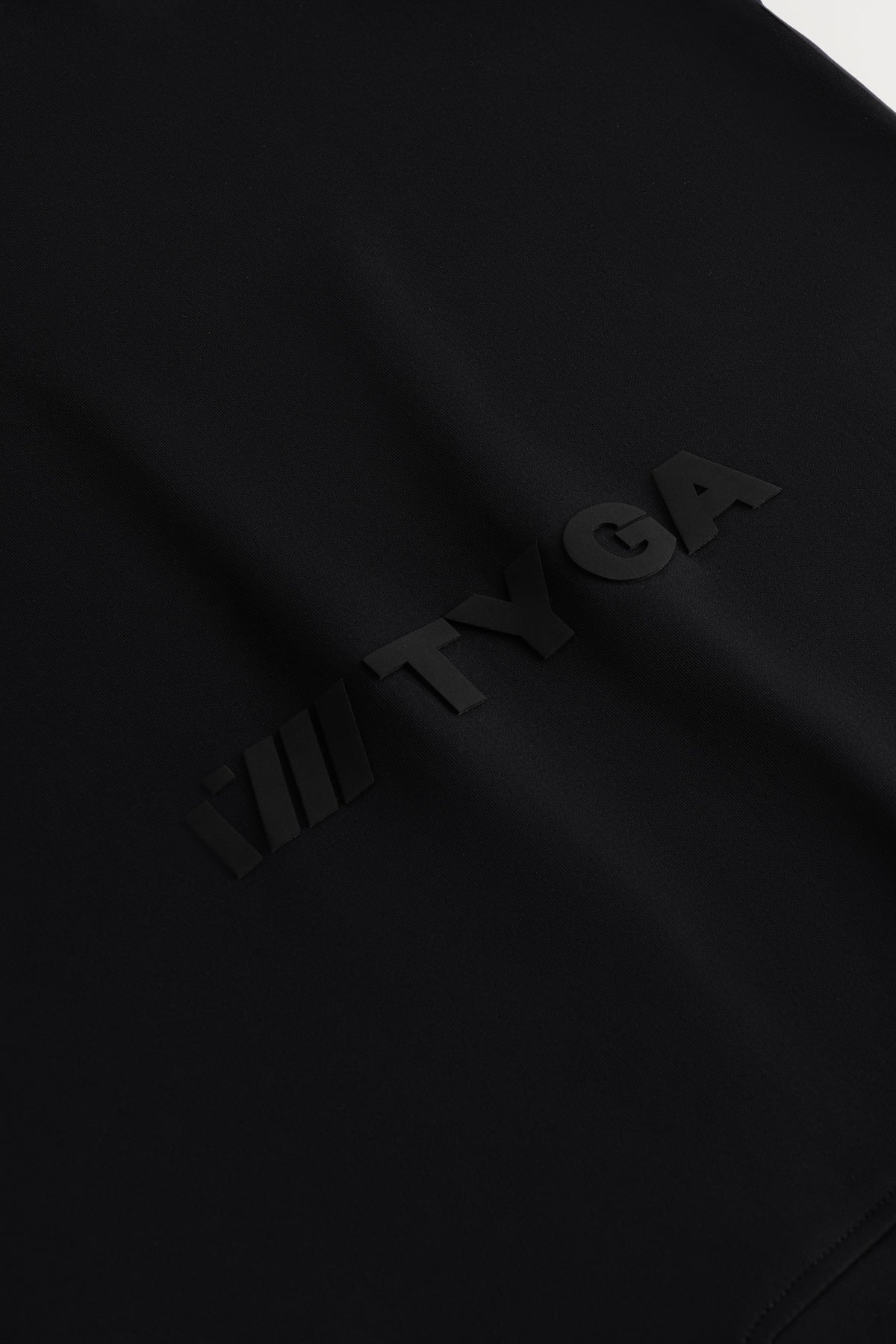 TIGER EMBROIDERY COTTON HOODIE - BLACK
