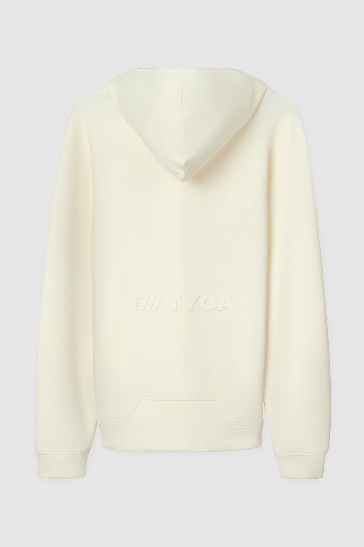 TIGER EMBROIDERY COTTON HOODIE - WHITE