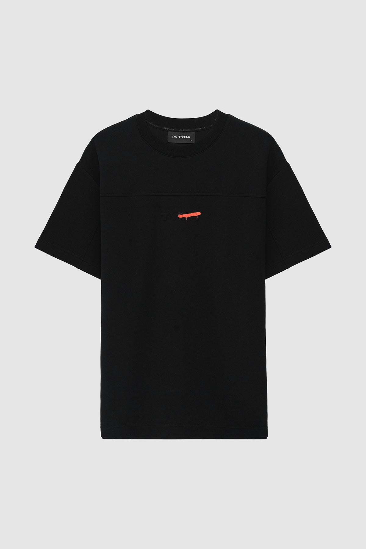 EMBOSSED LETTER OF TYGA T-SHIRT - BLACK