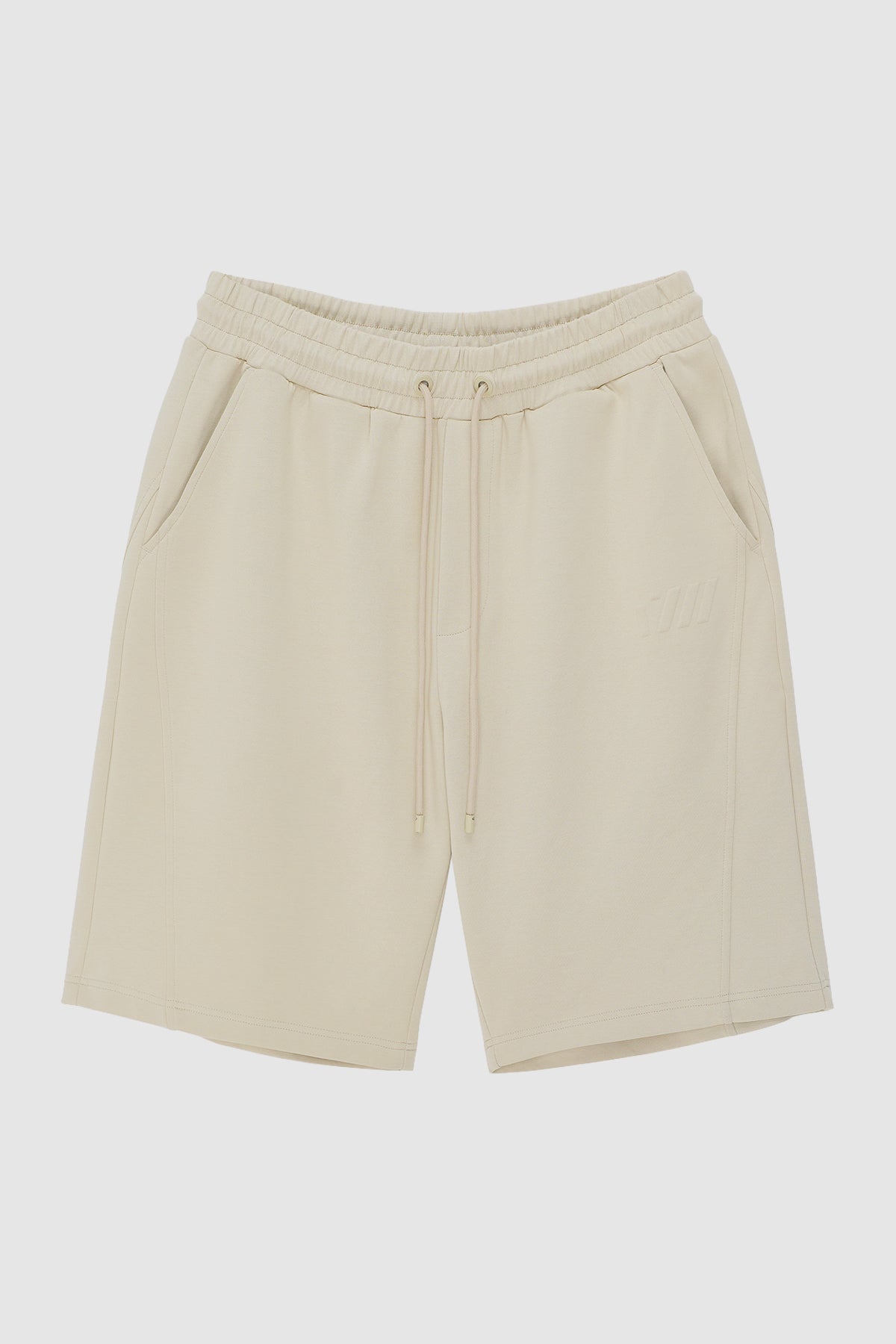 EMBOSSED LETTER OF TYGA SWEATSHORT - BEIGE