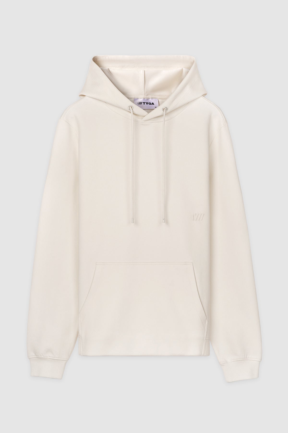 TYGA ICON EMBROIDERY COTTON HOODIE - BEIGE