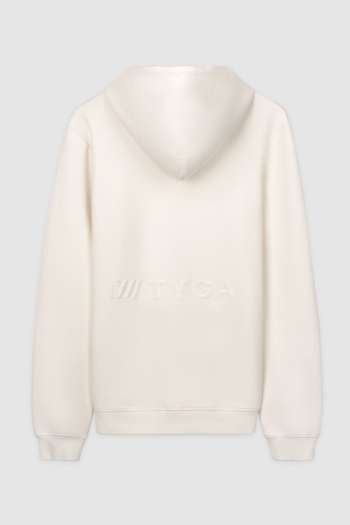 TYGA ICON EMBROIDERY COTTON HOODIE - BEIGE
