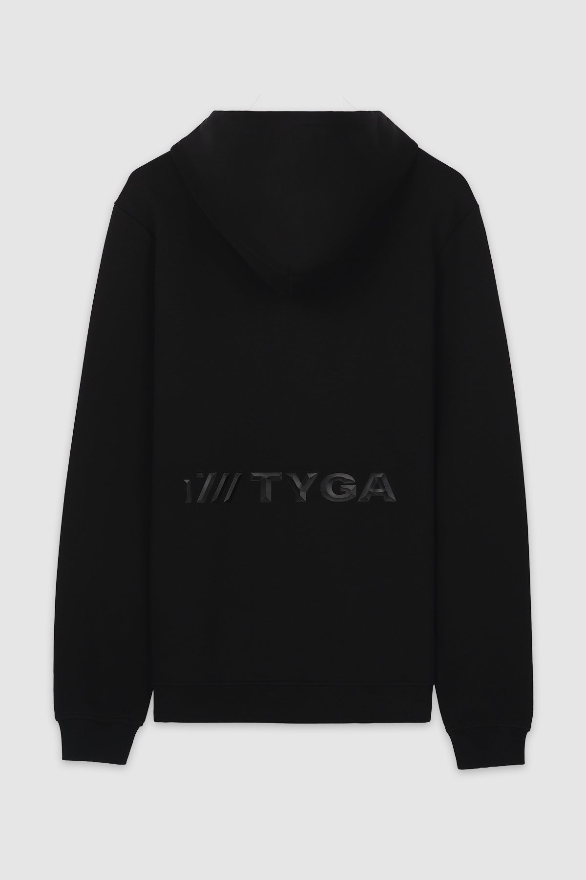 TYGA ICON EMBROIDERY COTTON HOODIE - BLACK