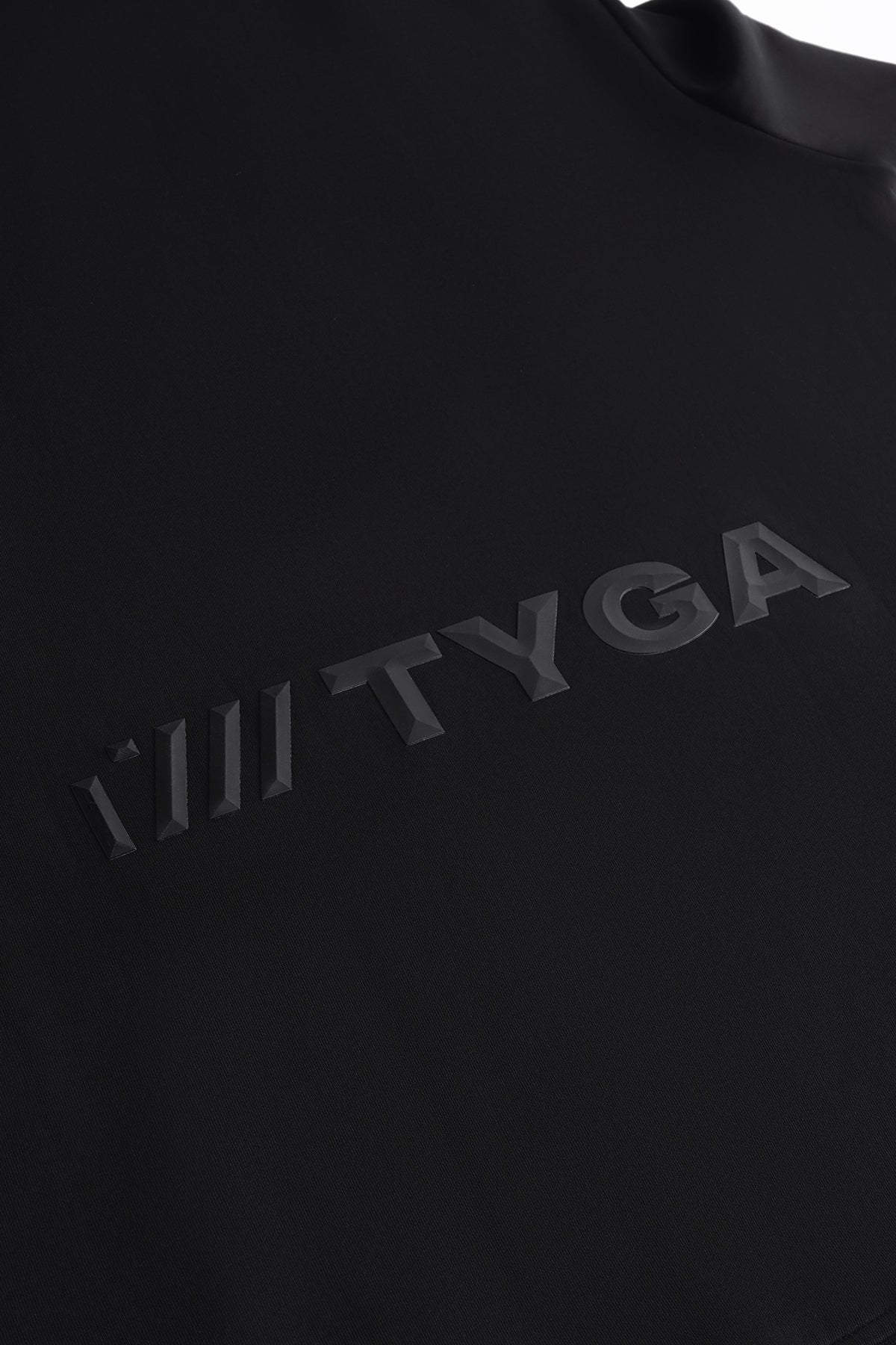 TYGA ICON EMBROIDERY COTTON HOODIE - BLACK