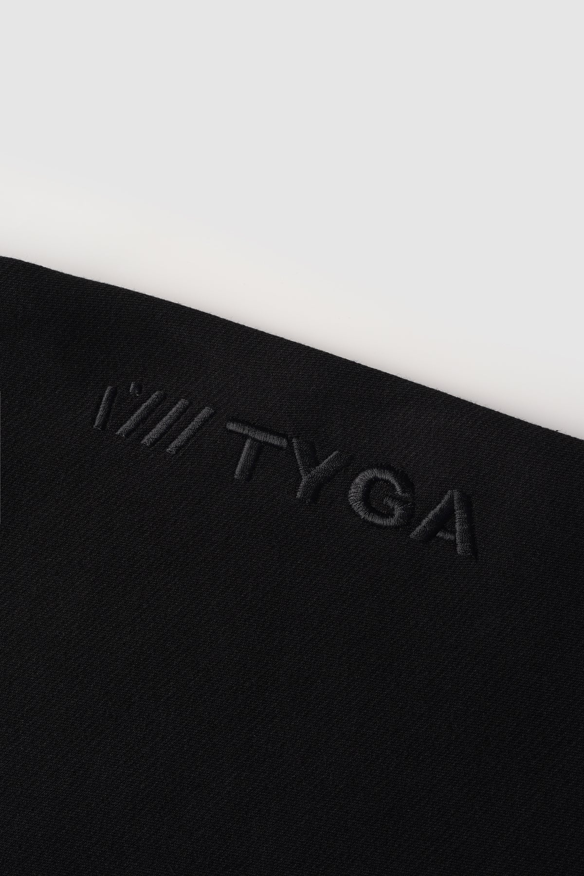 TYGA ICON EMBROIDERY COTTON SWEATPANTS - BLACK