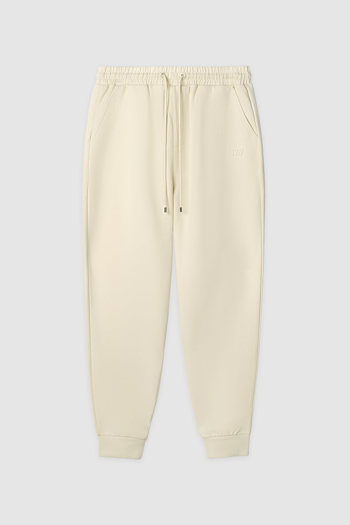 TYGA ICON EMBROIDERY COTTON SWEATPANTS - BEIGE