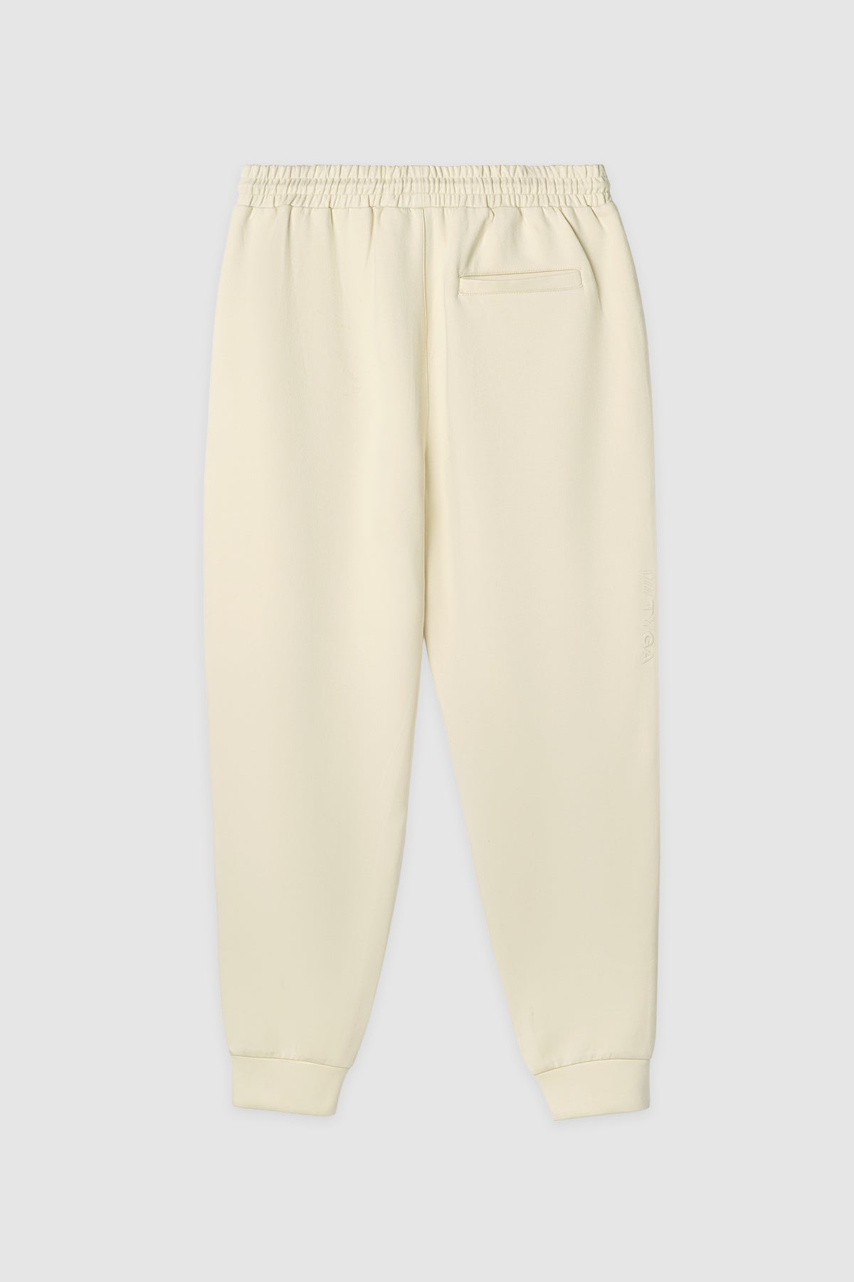 TYGA ICON EMBROIDERY COTTON SWEATPANTS - BEIGE