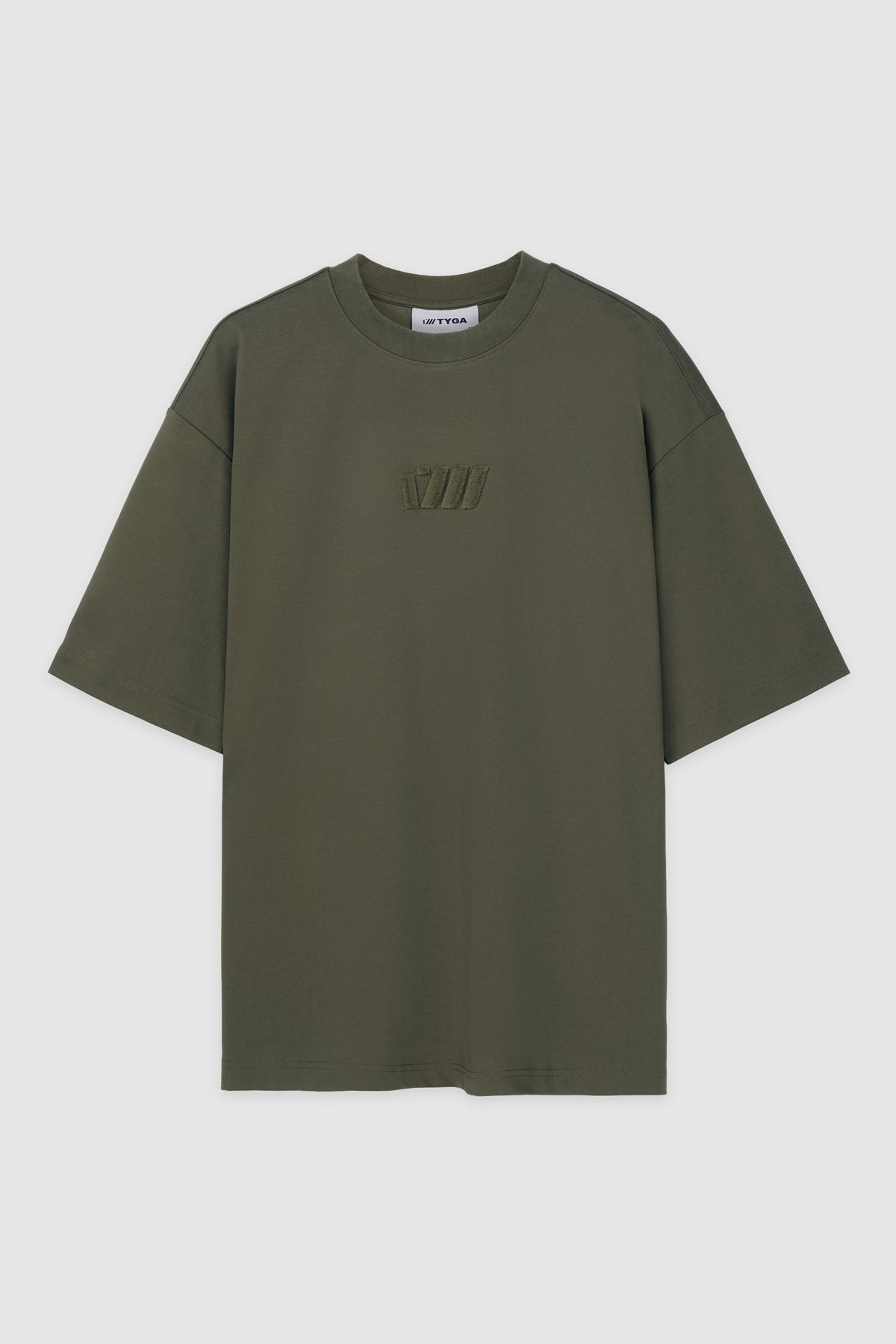 TYGA ICON TB EMBROIDERY OVERSIZED T-SHIRT - ARMY GREEN