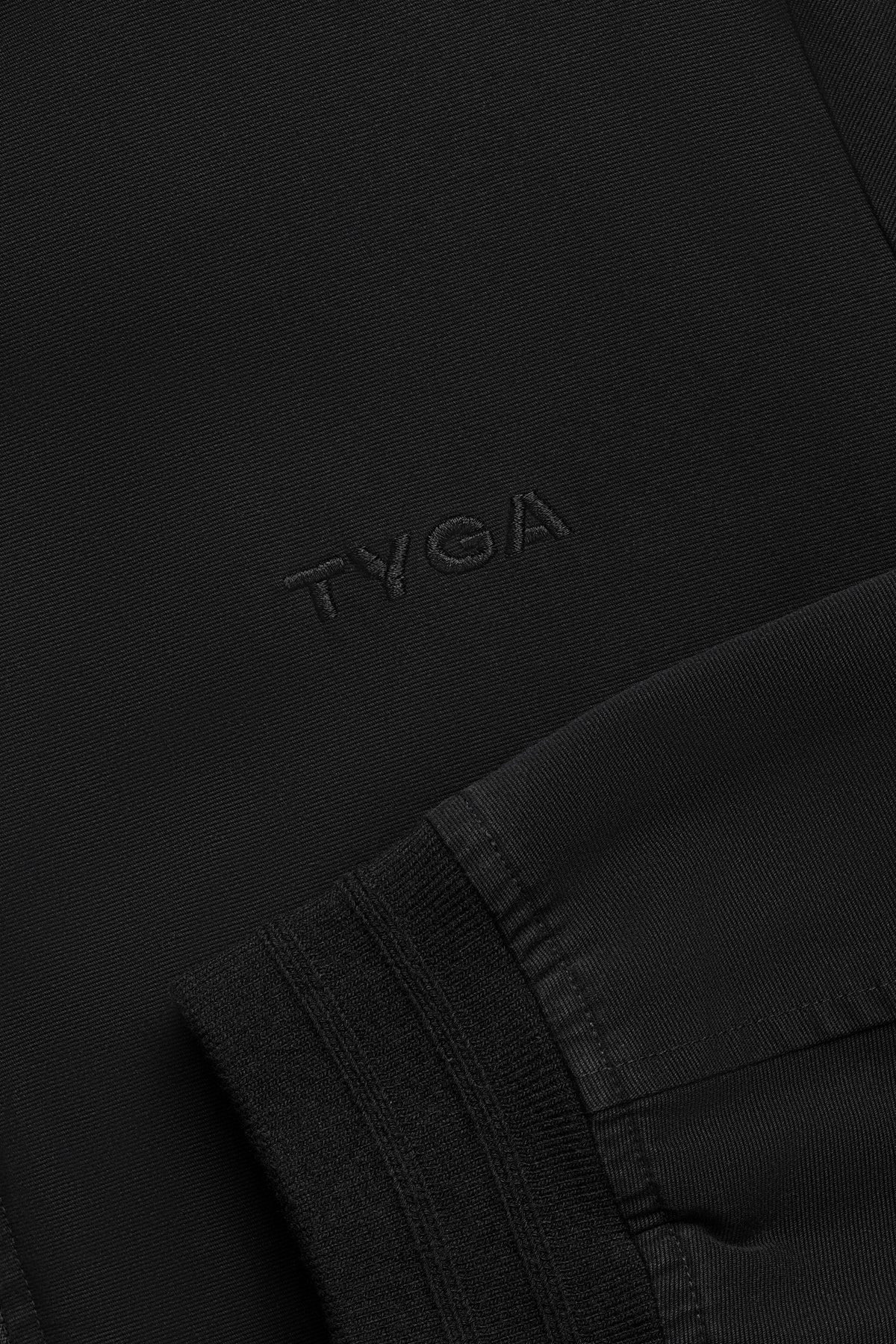 TYGA EMBROIDERY TRACK JACKET - BLACK