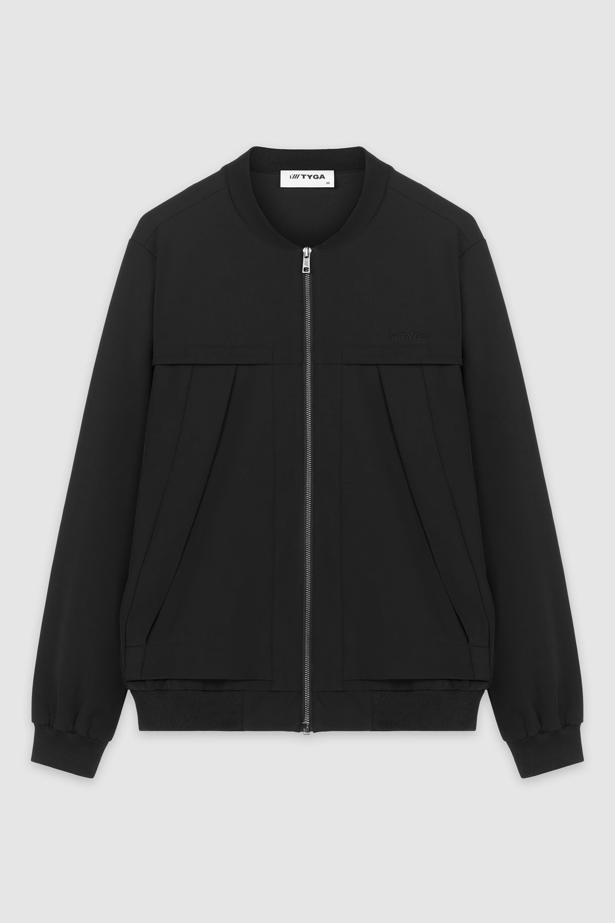 TYGA EMBROIDERY NYLON JACKET - BLACK