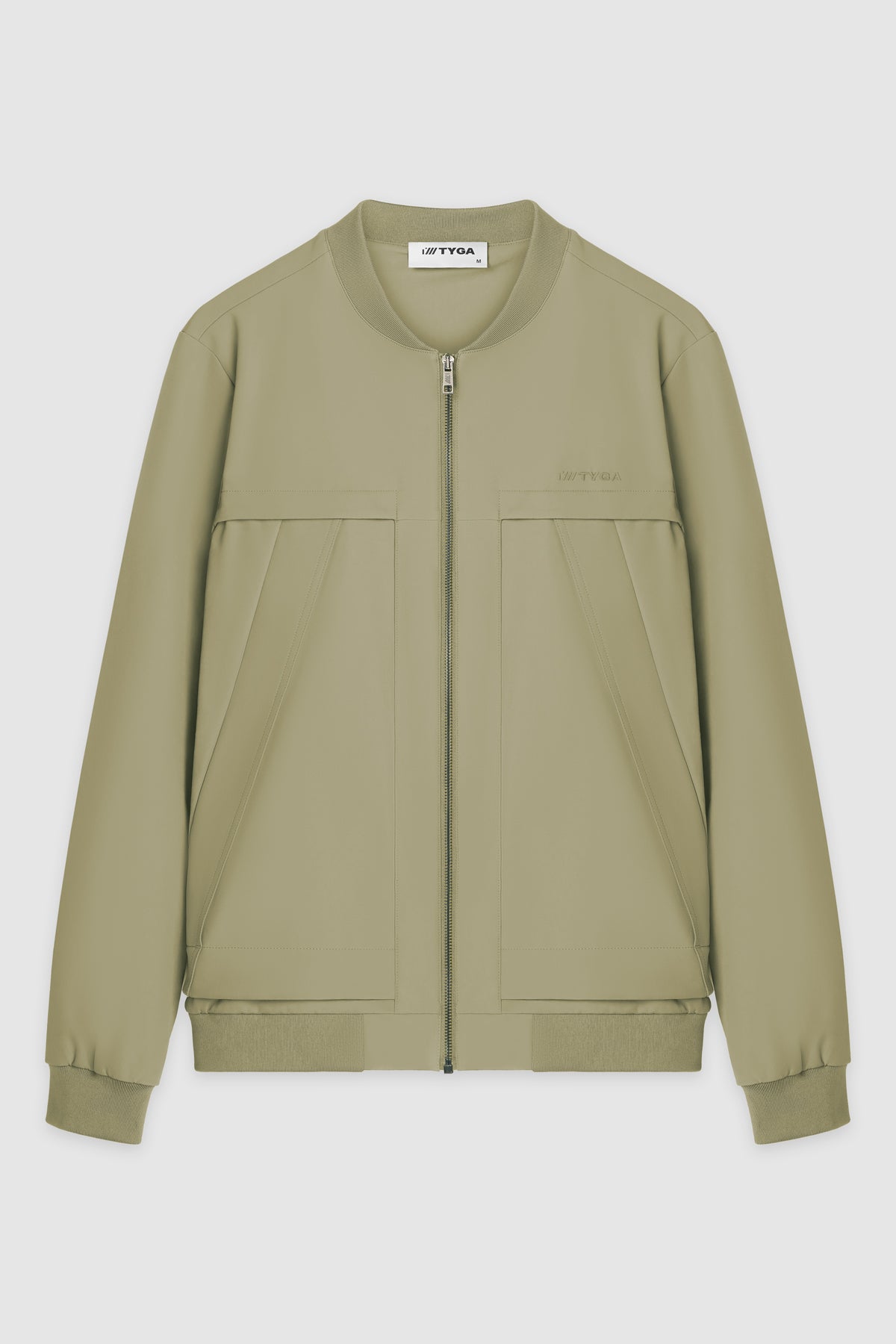 TYGA EMBROIDERY NYLON JACKET - DRAB GREEN