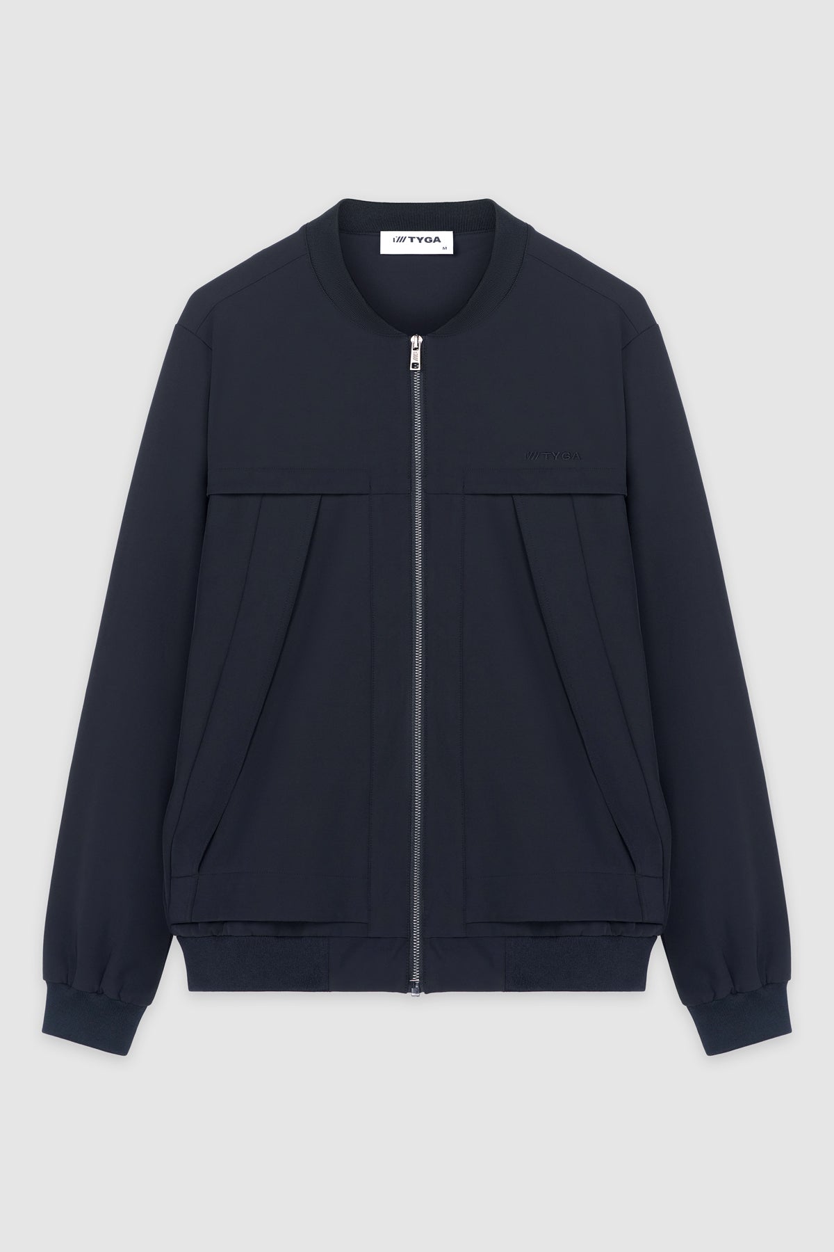 TYGA EMBROIDERY NYLON JACKET - DUSTY BLUE
